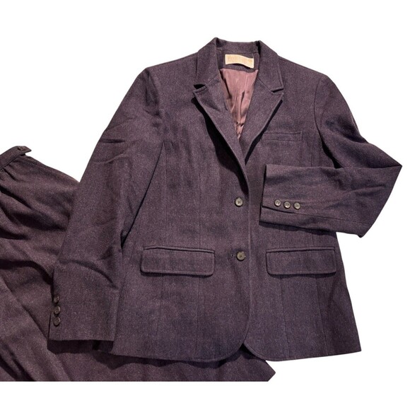 Vintage 100% Wool Pendleton Purple Skirt Suit - Picture 2 of 16
